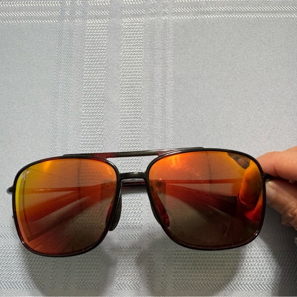Maui Jim Black Sunglasses with Orange Lenses‎